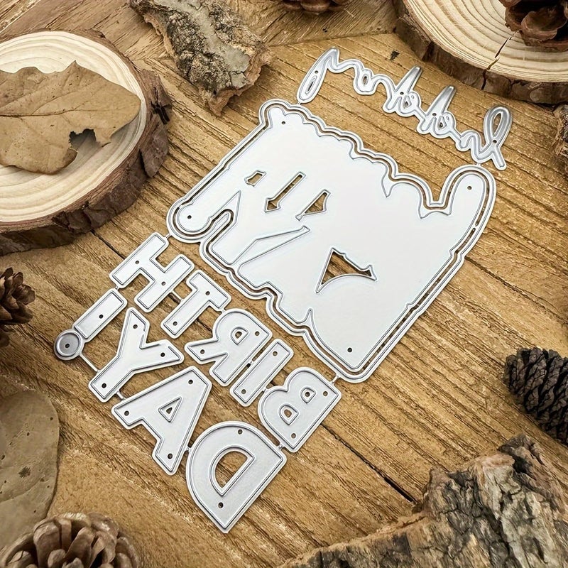 LZBRDY Happy Birthday Wishes Words Embossing Metal Cutting Dies for Card Making and Scrapbooking, Arts Crafts Birthday Craft Die Cuts Stencil - Image 4